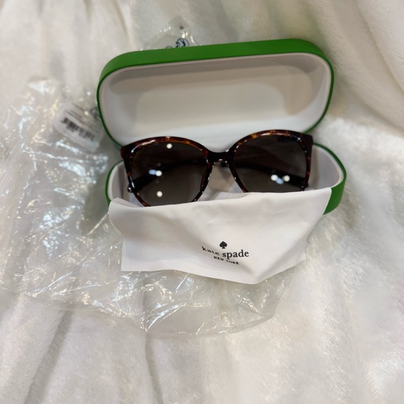 Gorgeous Kate Spade Sassari Havana Cat Eye Butterfly Sunglasses NWT - Picture 11 of 16